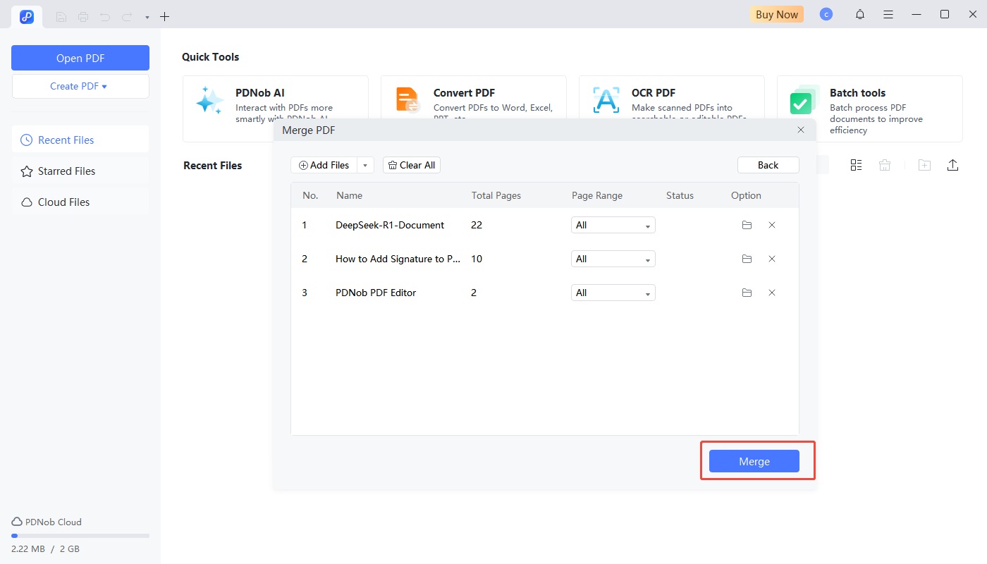 combine pdf files without acrobat