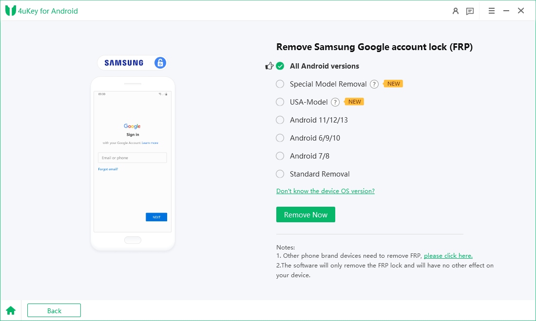 select android version