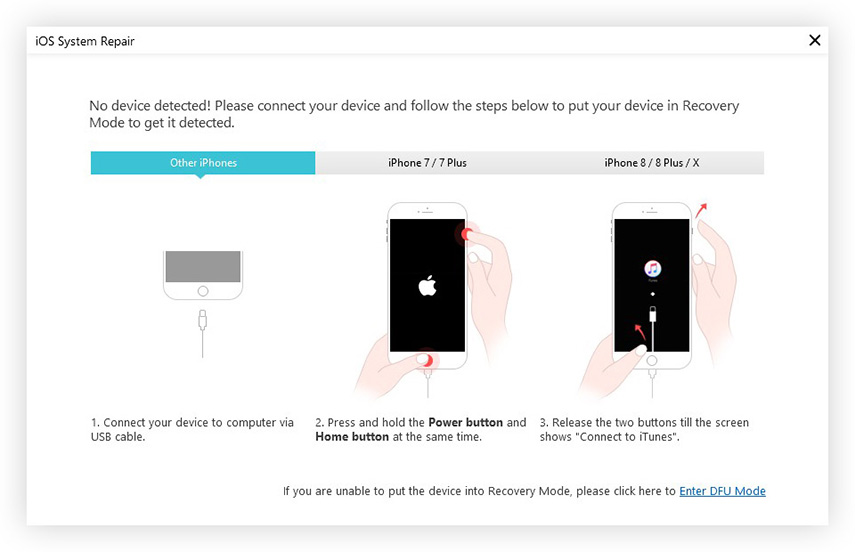 get idevice into recovery mode