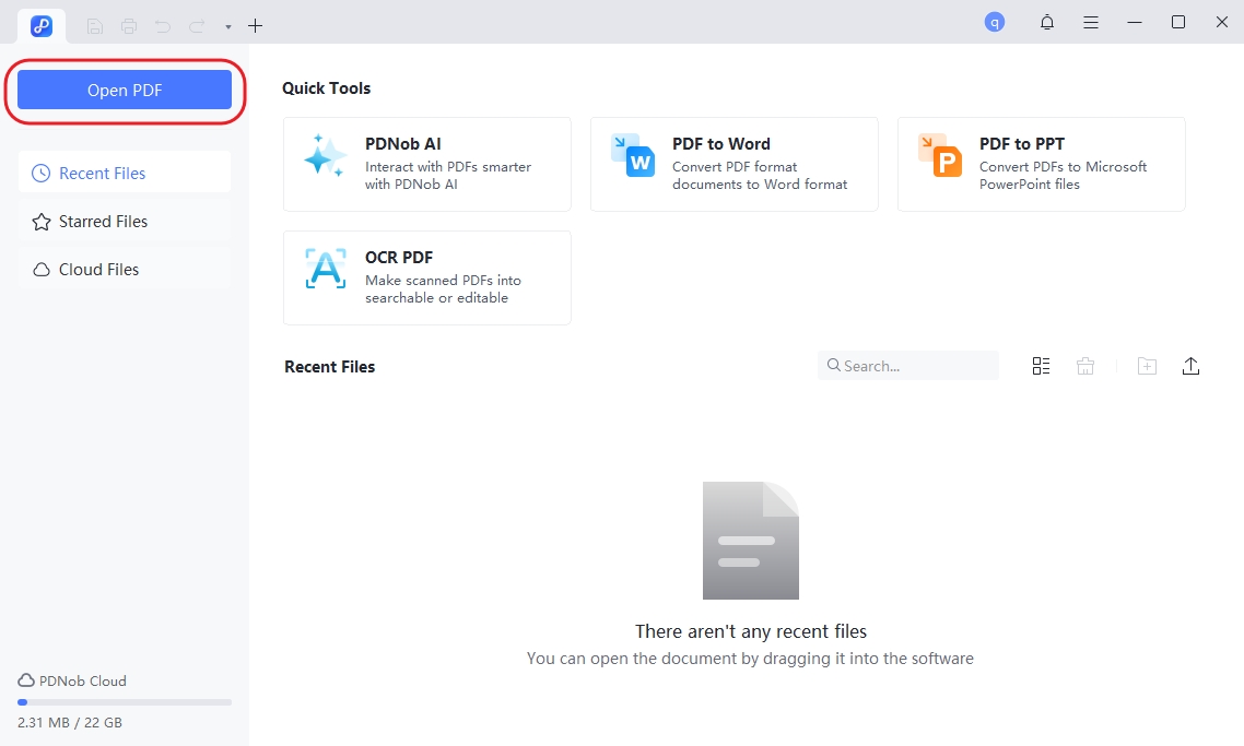 open mega file via pdnob pdf editor