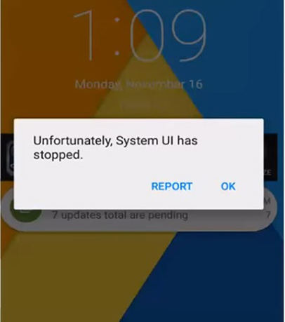 error message
