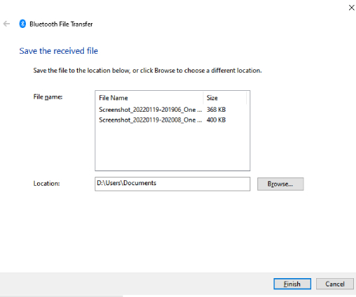 save the received photos to pc
